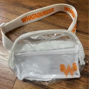 Whataburger Clear Fanny Pack – Adjustable Waist Bag with Logo